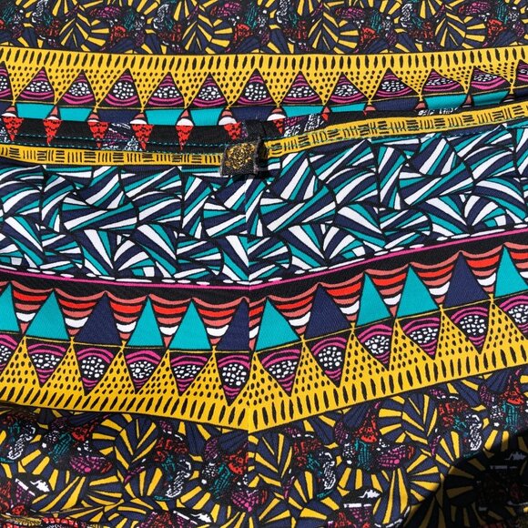 la Vie en Rose Aqua Mid Rise Geometric Print Bikini Bottoms Multi Colors Size S - Picture 5 of 9